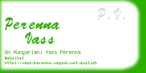 perenna vass business card